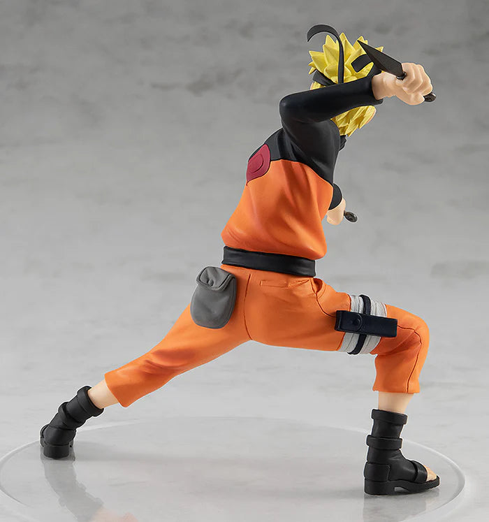 Naruto Uzumaki Pop Up Parade figure from Naruto Shippuden, wearing orange outfit and standing in determined pose.