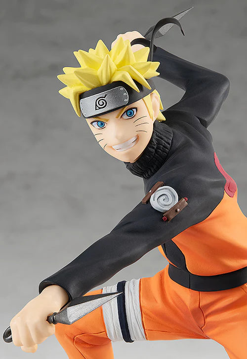 Naruto Uzumaki Pop Up Parade figure from Naruto Shippuden, wearing orange outfit and standing in determined pose.