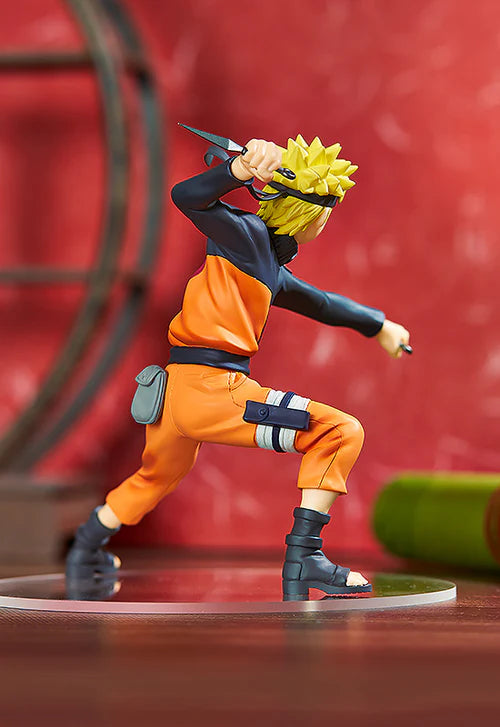 Naruto Uzumaki Pop Up Parade figure from Naruto Shippuden, wearing orange outfit and standing in determined pose.