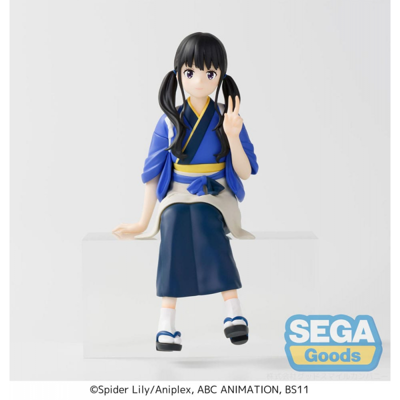 Takina Inoue figure from Lycoris Recoil, perching pose in casual attire with sharp sculpting.