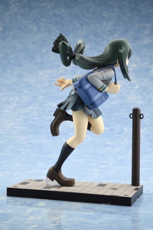 Tsuyu Asui figure in her school uniform with her hands on her hips, from My Hero Academia.