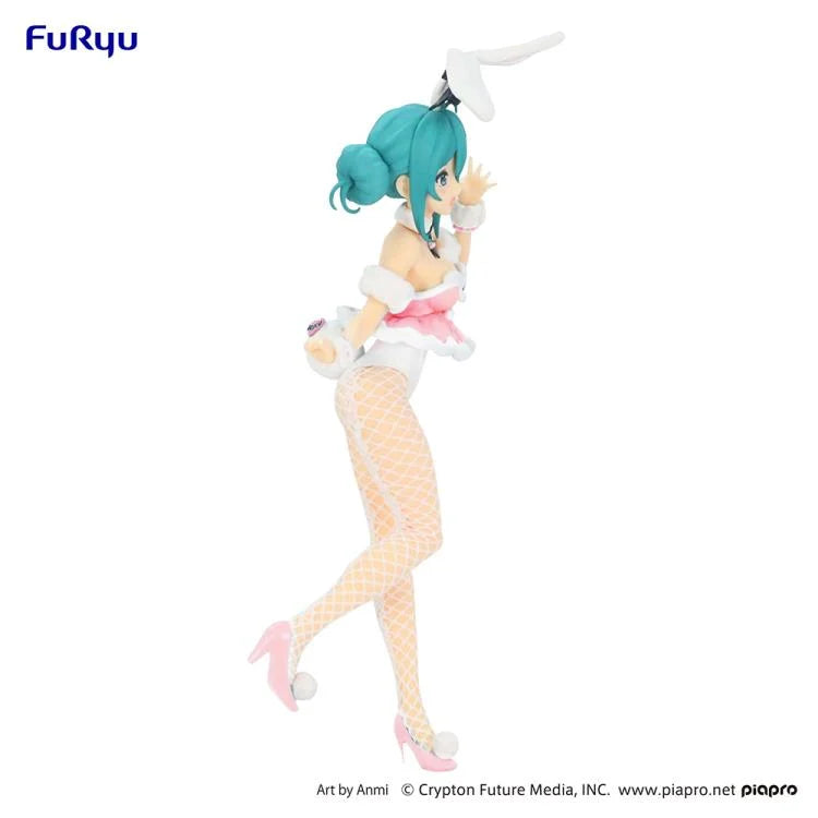 Hatsune Miku BiCute Bunnies White Rabbit Baby Pink figure with long twin-tails, pastel bunny outfit, and gentle expression.