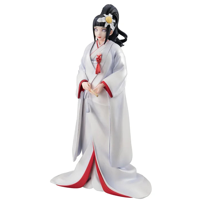 Hinata Hyuga Gals Series figure in wedding kimono with gentle smile.