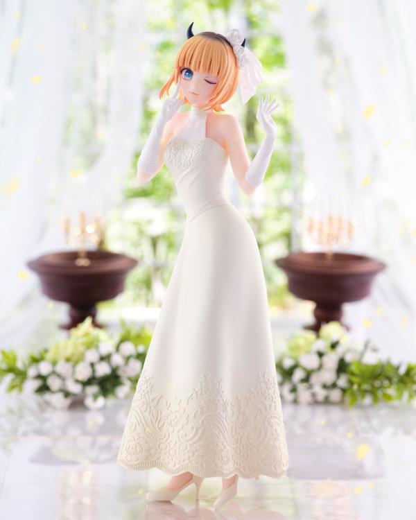 Mem-Cho wedding dress figure by Bandai, featuring soft colors and delicate bridal details.