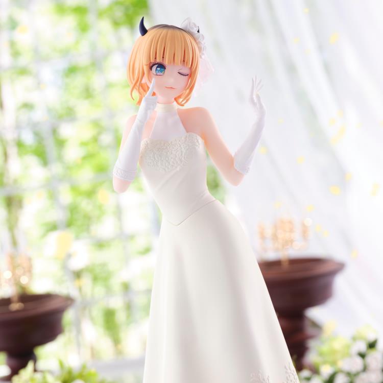 Mem-Cho wedding dress figure by Bandai, featuring soft colors and delicate bridal details.
