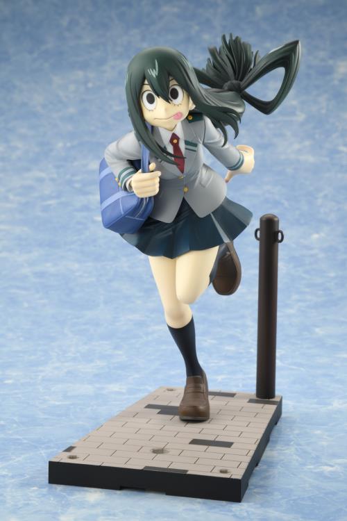 Tsuyu Asui figure in her school uniform with her hands on her hips, from My Hero Academia