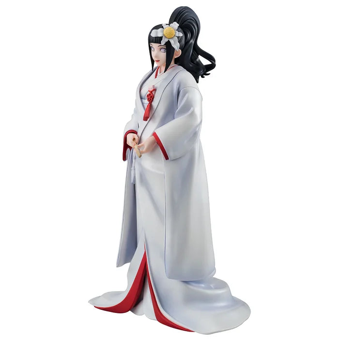 Hinata Hyuga Gals Series figure in wedding kimono with gentle smile.