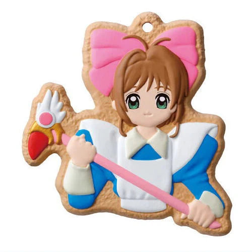 One Cookie Charmcot keychain from Cardcaptor Sakura by Bandai, featuring a 1.5-inch chibi-style figure.