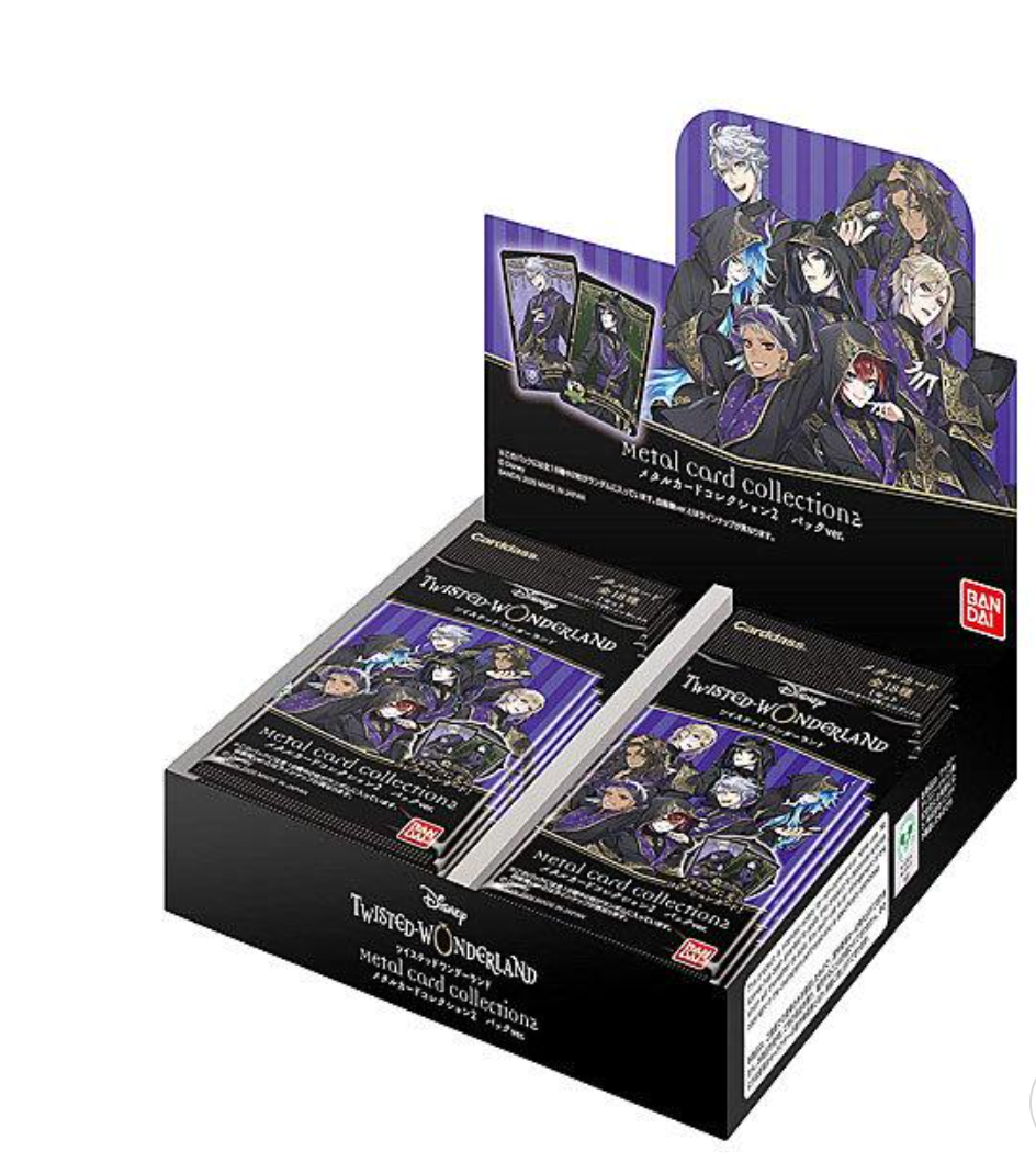 Disney Twisted-Wonderland Metallic Color Trading Card Collection (1 Pack) featuring premium metallic designs of popular characters.
