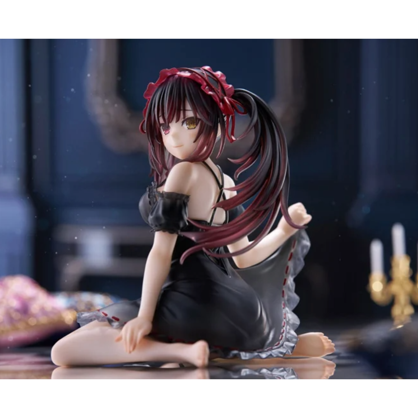 Date A Live V Kurumi Tokisaki Nightwear Ver. Desktop Figure by Taito featuring Kurumi in her nightwear outfit