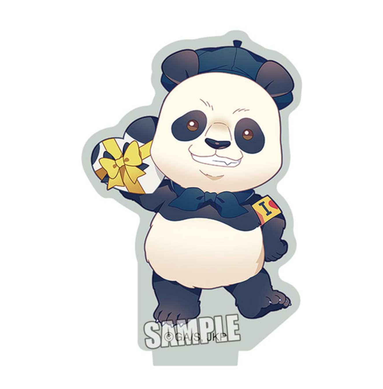 Jujutsu Kaisen Trading Mini Acrylic Stand Present Edition featuring chibi characters holding presents, high-quality acrylic design
