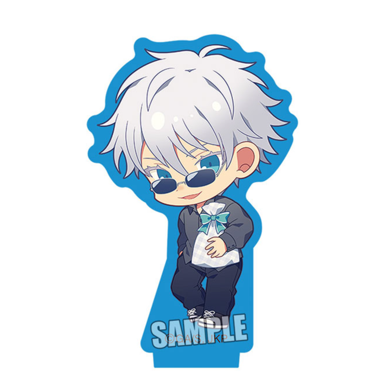 Jujutsu Kaisen Trading Mini Acrylic Stand Present Edition featuring chibi characters holding presents, high-quality acrylic design
