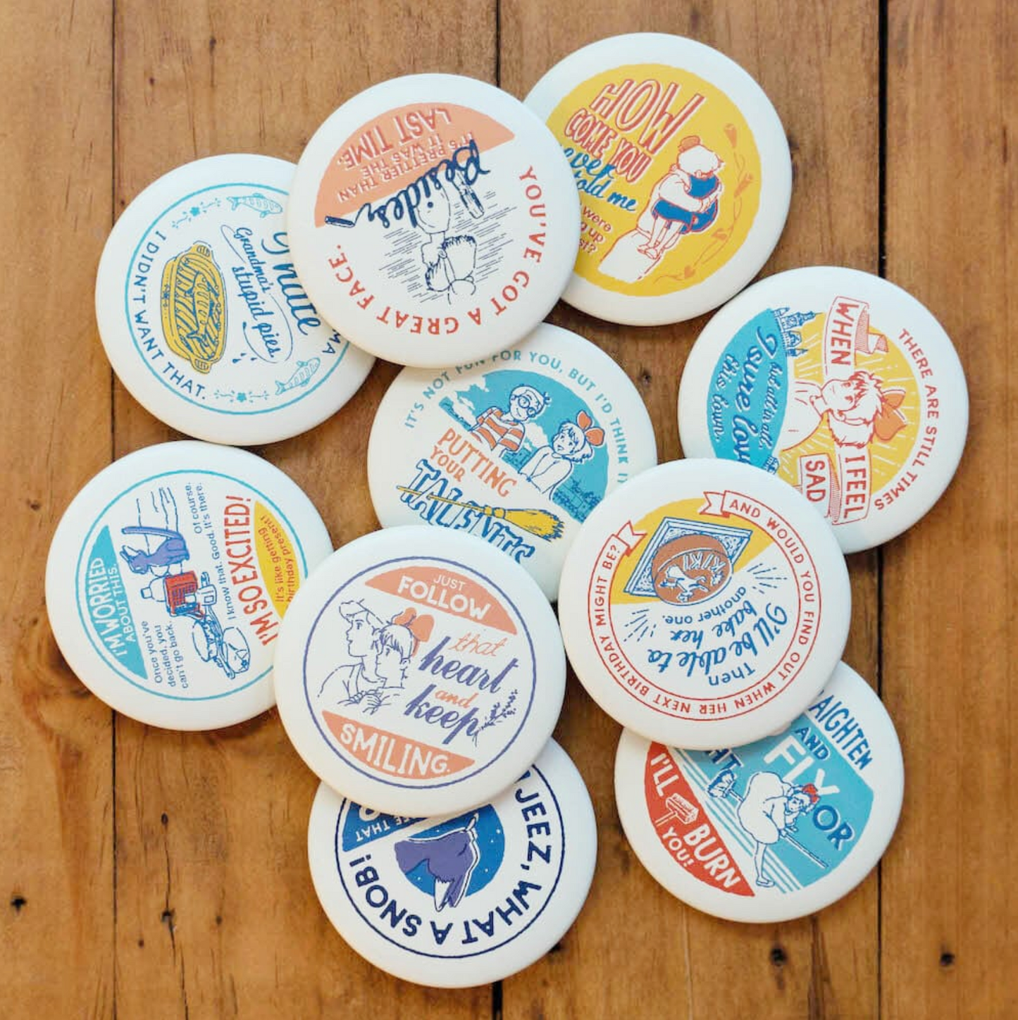Ghibli - Kiki’s Delivery Service - Milk Cap Badge Collection