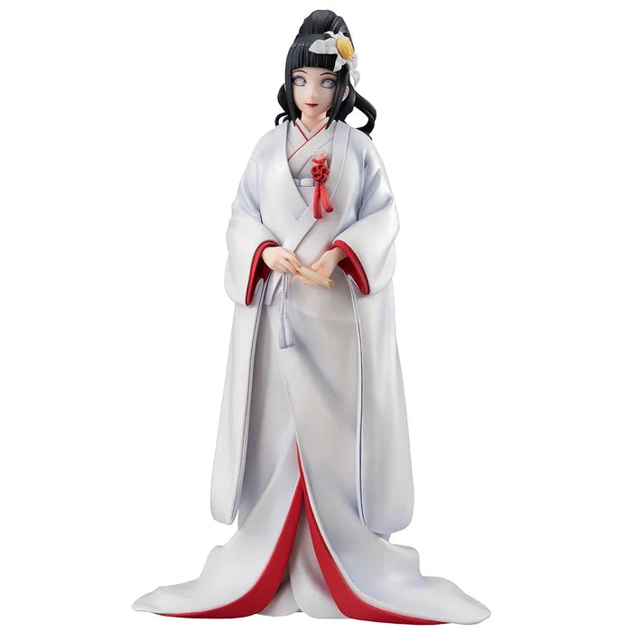 Hinata Hyuga Gals Series figure in wedding kimono with gentle smile.