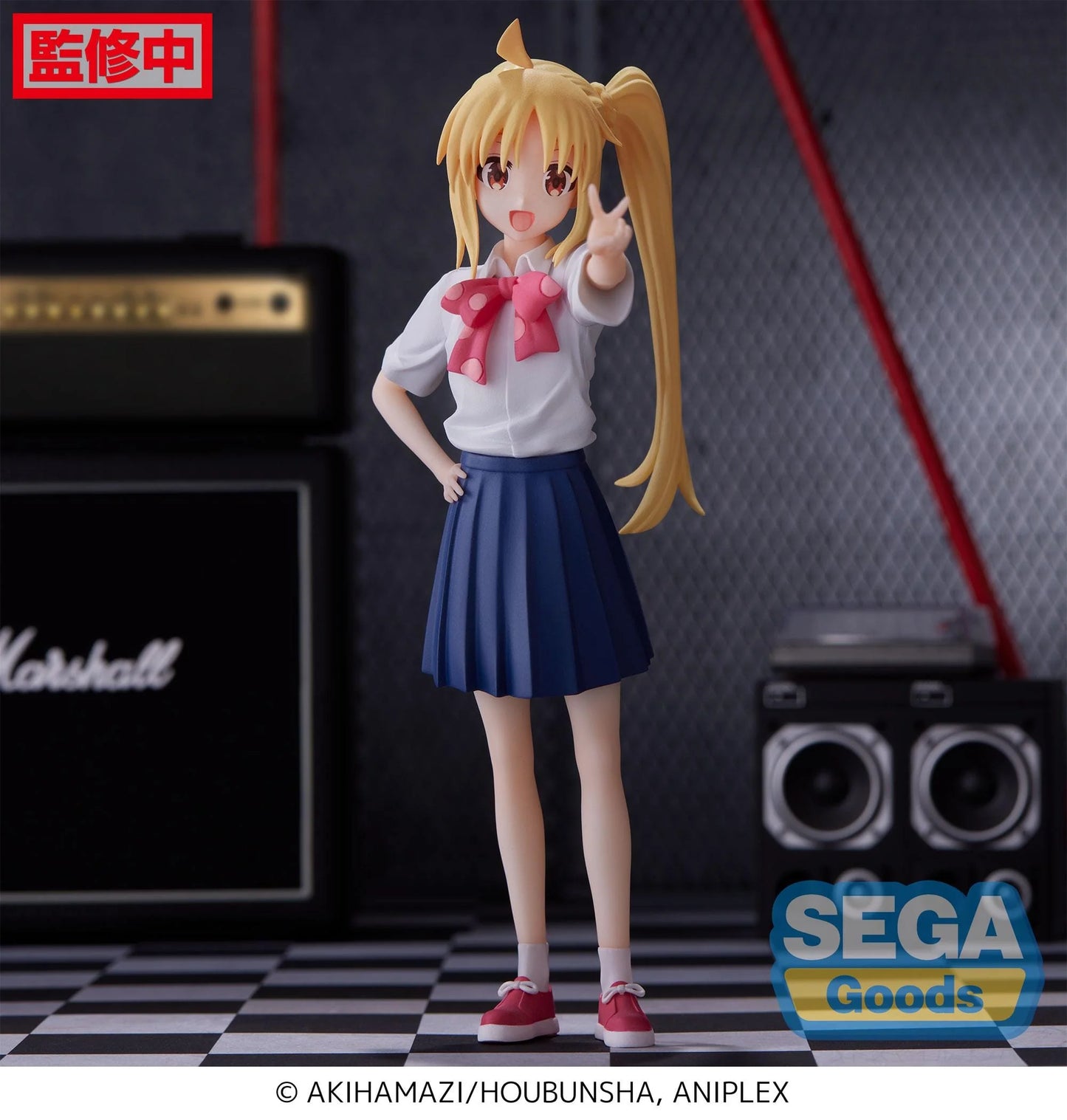 Miniature Nijika Ijichi figure from Bocchi the Rock! Desktop x Decorate series.