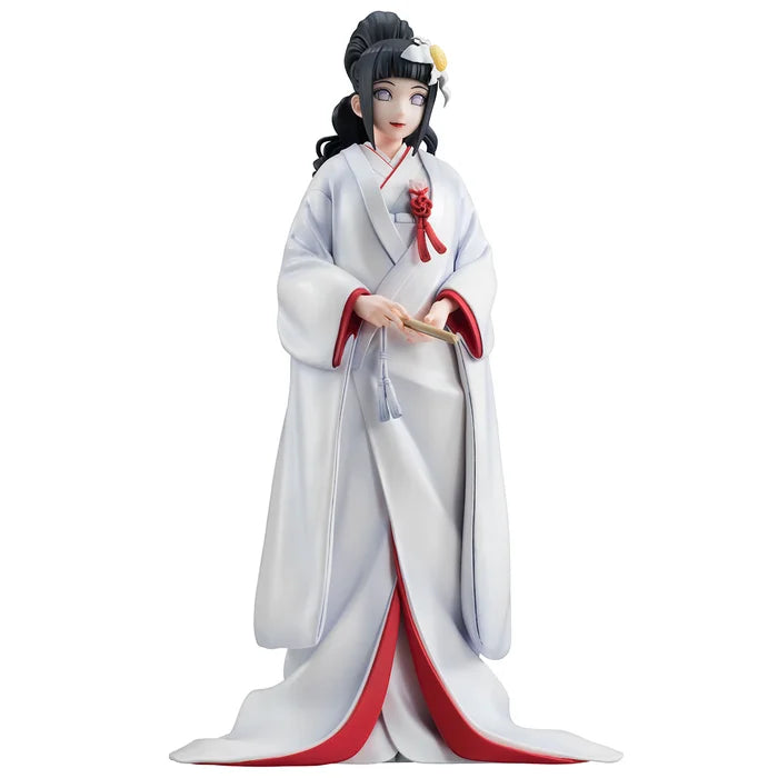 Hinata Hyuga Gals Series figure in wedding kimono with gentle smile.