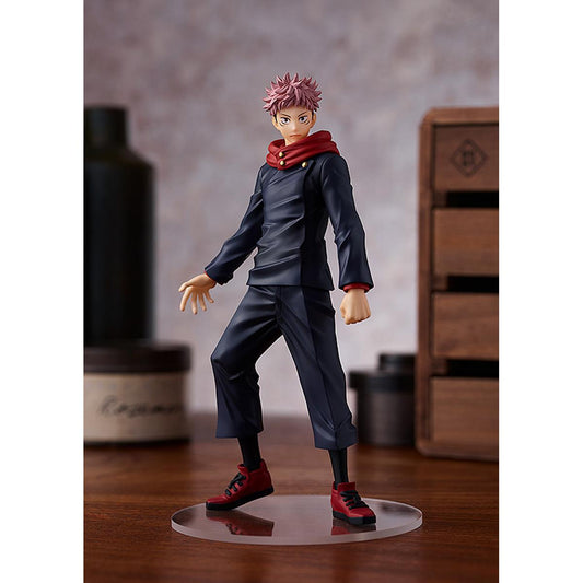 uji Itadori figure from Pop Up Parade, posed mid-motion with clenched fist and determined face.
