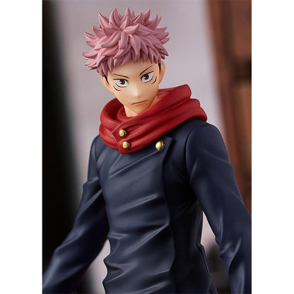  Yuji Itadori figure from Pop Up Parade, posed mid-motion with clenched fist and determined face.