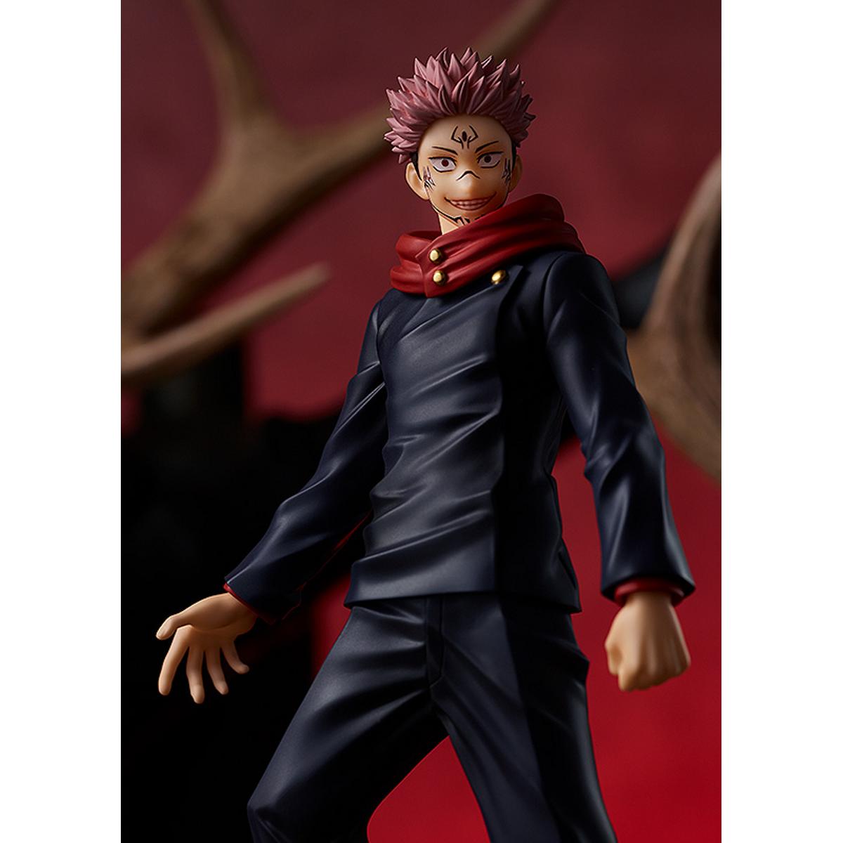  Yuji Itadori figure from Pop Up Parade, posed mid-motion with clenched fist and determined face.