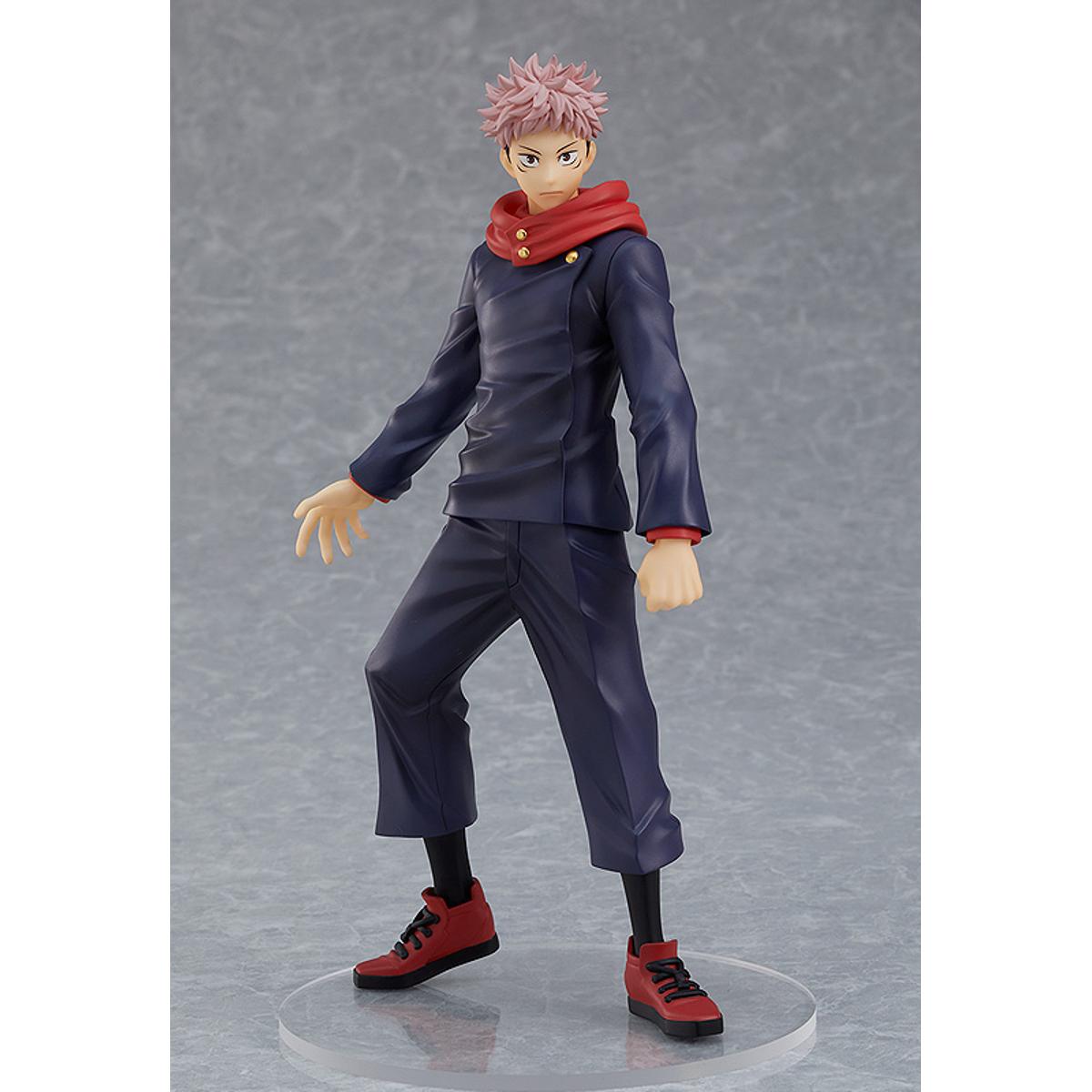  Yuji Itadori figure from Pop Up Parade, posed mid-motion with clenched fist and determined face.
