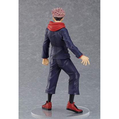  Yuji Itadori figure from Pop Up Parade, posed mid-motion with clenched fist and determined face.