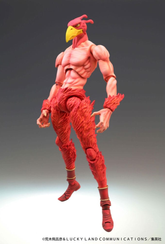 Magician’s Red Chozokado Super Action Statue from JoJo’s Bizarre Adventure: Stardust Crusaders, featuring a highly detailed and poseable figure with flame effect accessories and dynamic articulation