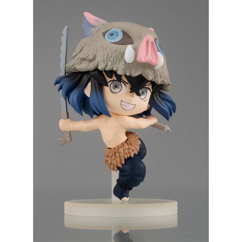 Bandai Spirits Inosuke Hashibira Chibi Masters Figure from Demon Slayer: Kimetsu no Yaiba.