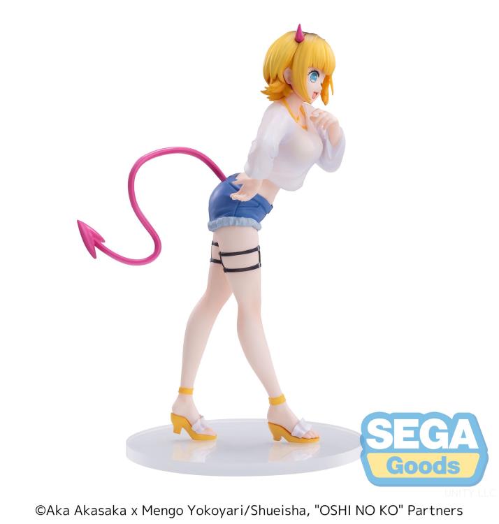 Mem-Cho Luminasta figure from Oshi No Ko, smiling in idol outfit with dynamic pose.