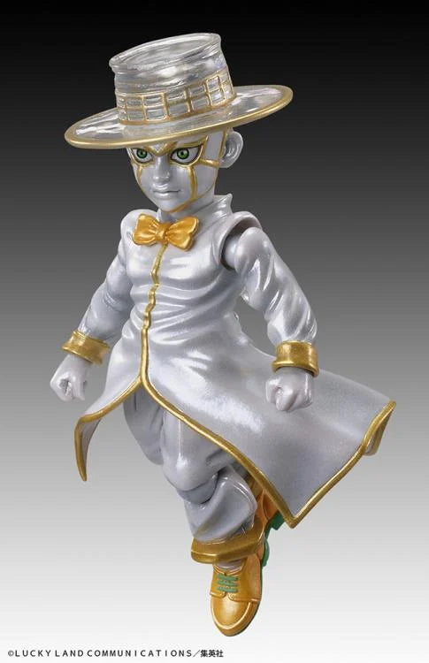 Magician’s Red Super Action Statue from JoJo Stardust Crusaders, in dynamic flaming attack pose.