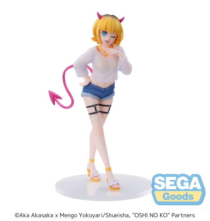Mem-Cho Luminasta figure from Oshi No Ko, smiling in idol outfit with dynamic pose.