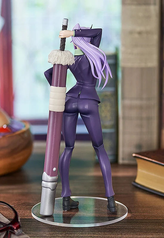 Shion Pop Up Parade figure in purple outfit, standing confidently with arms crossed.
