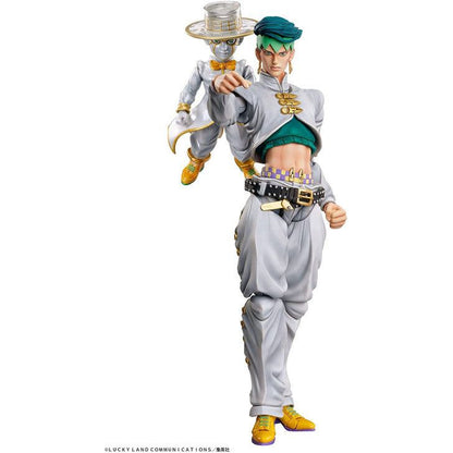 Magician’s Red Super Action Statue from JoJo Stardust Crusaders, in dynamic flaming attack pose.