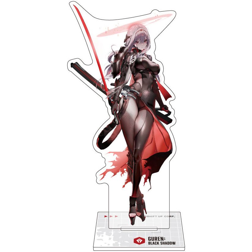 Goddess of Victory NIKKE Scarlet Black Shadow Acrylic Stand featuring Scarlet in a dynamic pose, crafted from durable acrylic.

