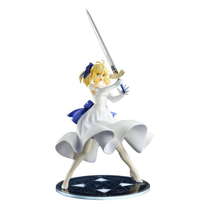 Mash Kyrielight 1/7 scale figure in white dress gazing into the distance, from FGO "Under the Same Sky" by Aniplex.