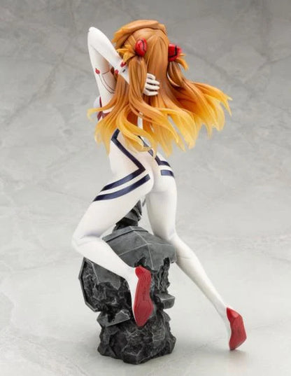 Asuka Langley 1/6 scale figure in white plugsuit from Evangelion: 3.0+1.0, with confident pose and detailed sculpt.
