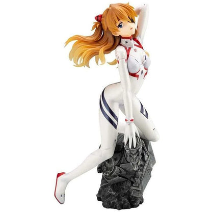 Asuka Langley 1/6 scale figure in white plugsuit from Evangelion: 3.0+1.0, with confident pose and detailed sculpt.