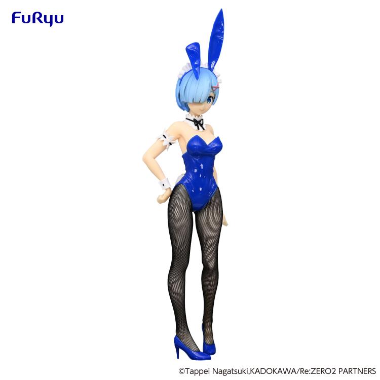 Rem bunny suit figure from Re:Zero, featuring playful pose and long ears.