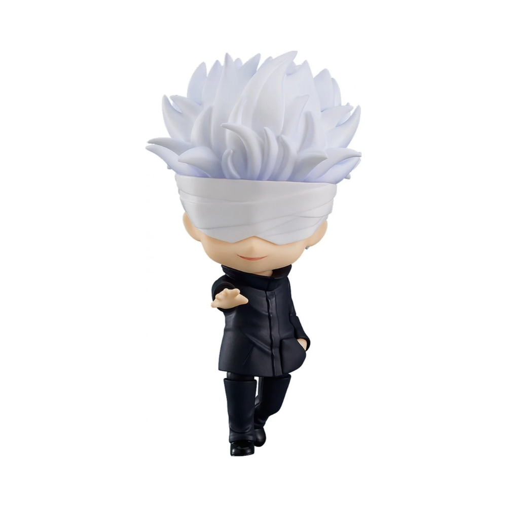 Jujutsu Kaisen 0 Ver: Satoru Gojo Nendoroid by Good Smile Company, featuring interchangeable face plates, dynamic parts, and iconic accessories, approximately 100mm tall.