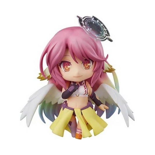 No Game No Life: Jibril Nendoroid – anime collectible featuring gradient hair, angelic wings, three face plates, and optional accessories like a book and tablet.