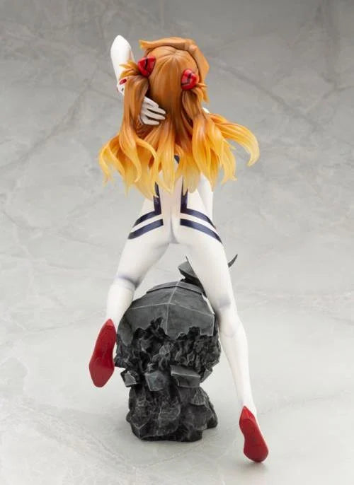 Asuka Langley 1/6 scale figure in white plugsuit from Evangelion: 3.0+1.0, with confident pose and detailed sculpt.