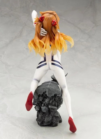 Asuka Langley 1/6 scale figure in white plugsuit from Evangelion: 3.0+1.0, with confident pose and detailed sculpt.