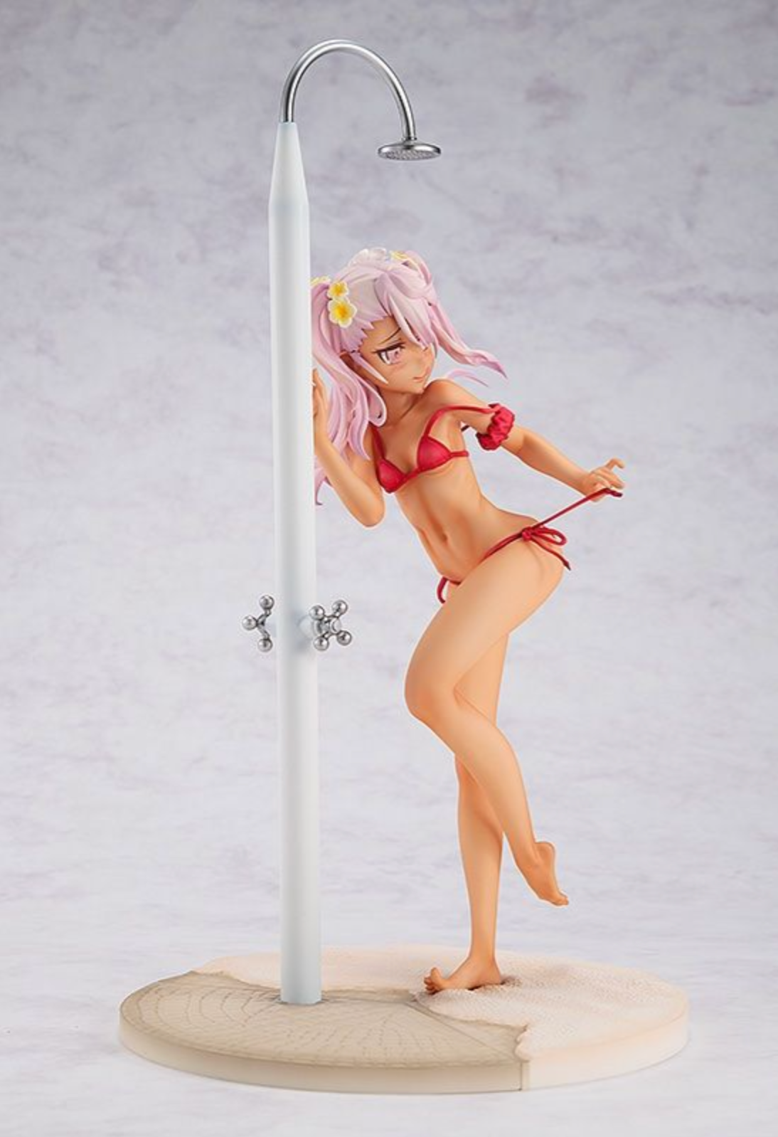 Chloe von Einzbern figure in bikini version, striking a playful pose from Prisma Illya.