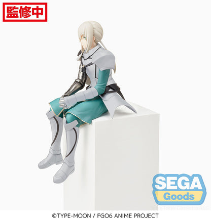 Bedivere seated on a ledge in his PM perching pose from the Fate/Grand Order Camelot Paladin movie.