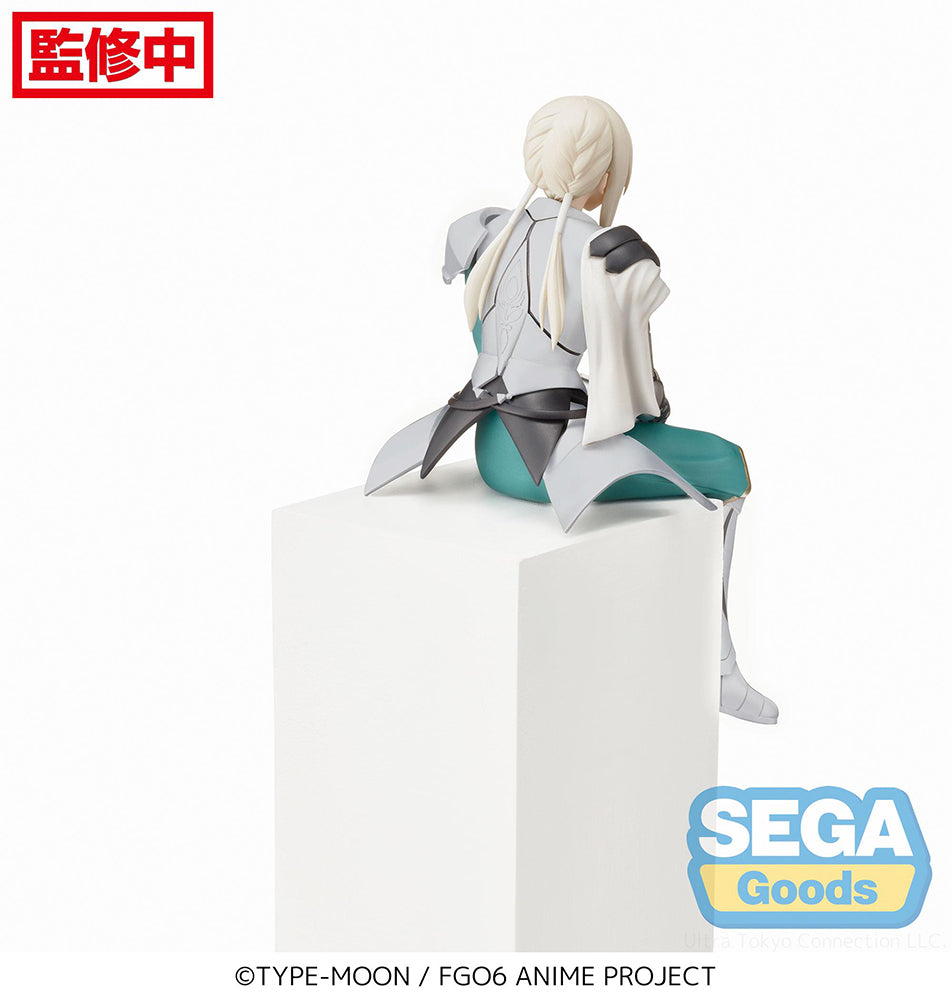 Bedivere seated on a ledge in his PM perching pose from the Fate/Grand Order Camelot Paladin movie.