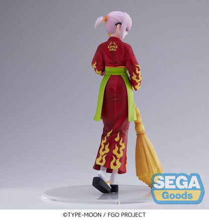 Mash Kyrielight SPM figure from Fate/Grand Order, posed with kimono and cleaning brush.