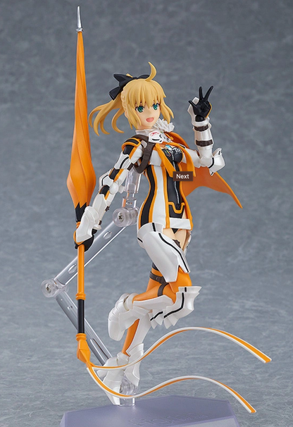 Figma Altria Pendragon in racing suit, articulated figure with alternate faces and accessories.

