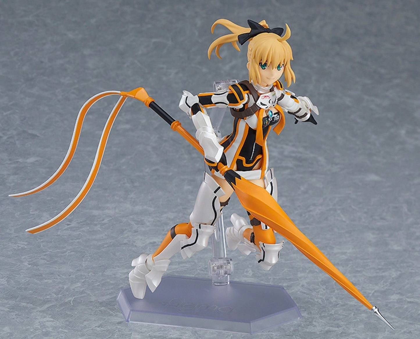 Figma Altria Pendragon in racing suit, articulated figure with alternate faces and accessories.

