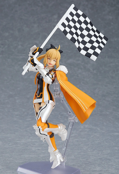 Figma Altria Pendragon in racing suit, articulated figure with alternate faces and accessories.

