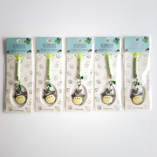 Studio Ghibli My Neighbor Totoro Strap featuring Large Totoro (Front View) with bell, available at Mini Akihabara.