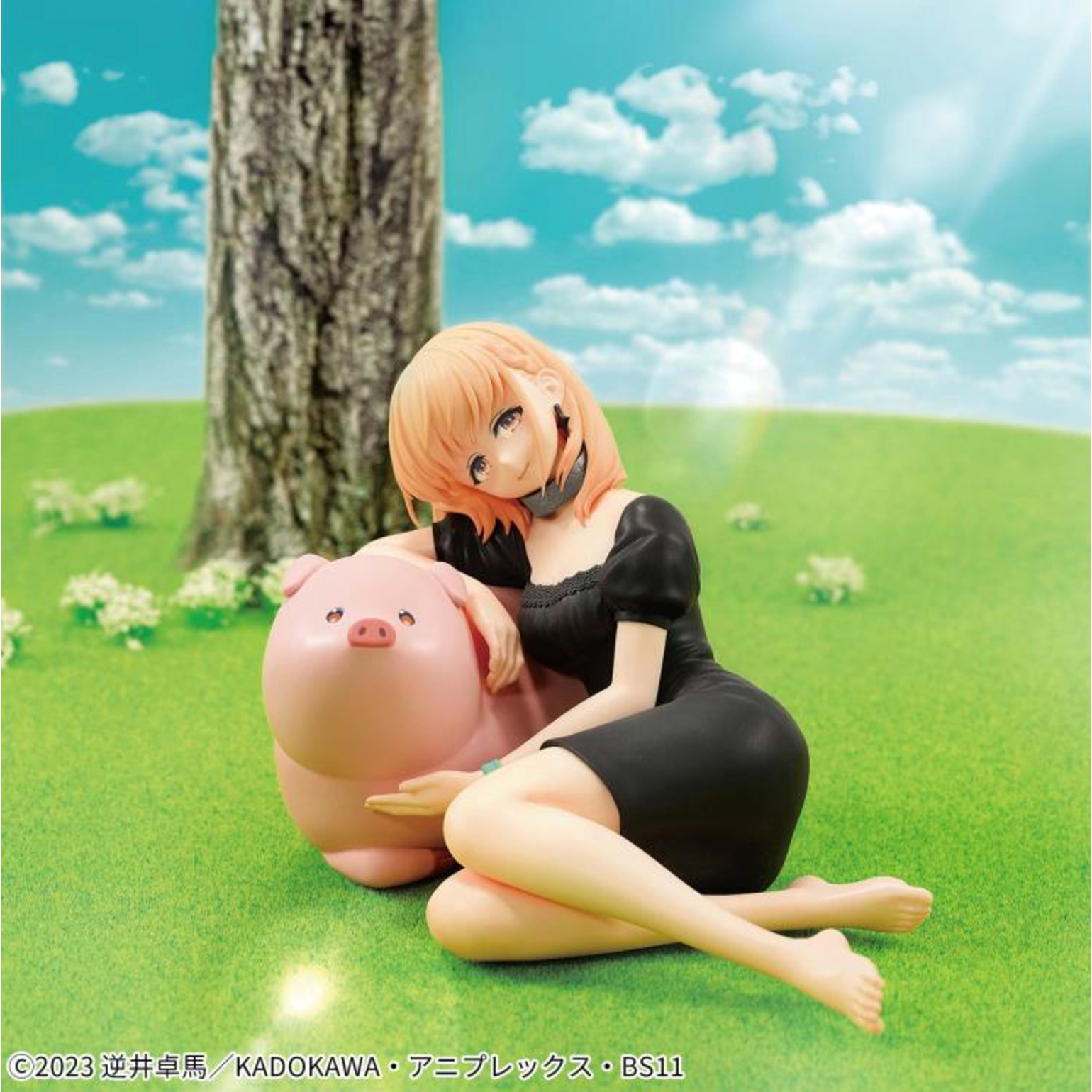 Jess from Butareba anime in a seated relaxed pose, wearing casual clothes.